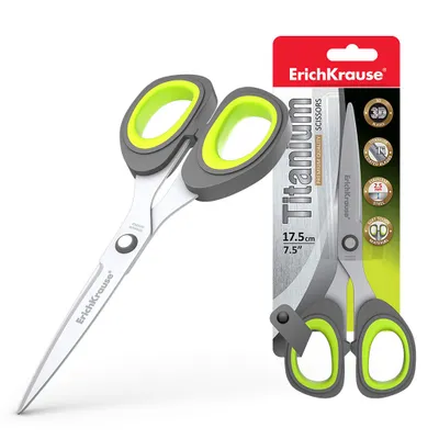 Produktbild von Titanium Schere 17,5cm mit erweitertem Schneidwinkel - extra scharf
