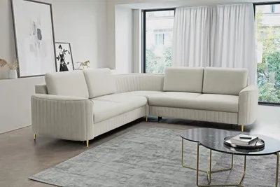 Produktbild von Schlafsofa mit Stauraum KAMPLO 2 - grau-beige