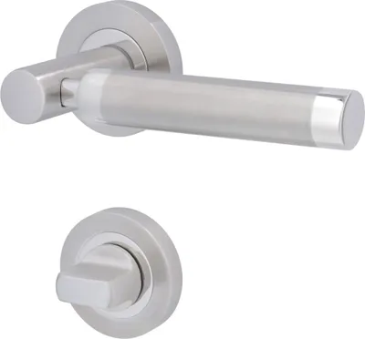 Produktbild von Alpertec WC-Rosettengarnitur Solid 3 Edelstahl silber rund