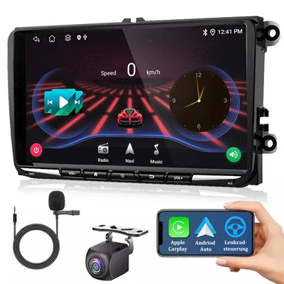 Produktbild von 6+128G Android 13 Carplay Radio samochodowe GPS Navi WIFI 4G BT DAB+ SWC USB FM RDS Do VW GOLF 5 6 Touran Tiguan Passat Seat Jetta 8-Core Z Kamerą