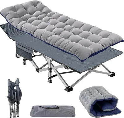 Imagen del producto de Cama plegable para invitados, ideal para camping, con colchón