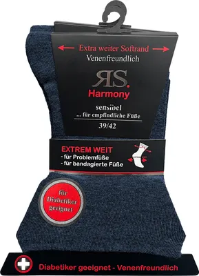 Produktbild von RS Harmony 2er-Pack Strumpf extrem weit jeansblau