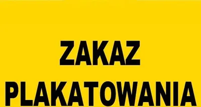 Zdjęcie produktu dla ZI-27 ZNAK TABLICA - zakaz plakatowania 250x350