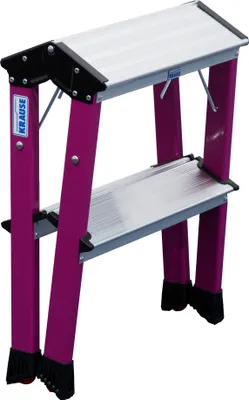 Produktbild von MONTO Doppel-KlappTritt Rolly, pink, 2x2 Stufen, 130136