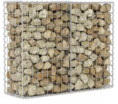 Obrázek produktu pro Mřížkový koš 100 × 80 × 30 cm se 4 háčky, pozinkovaná ocel, vhodný na zahradní zdi a dekorativní ploty