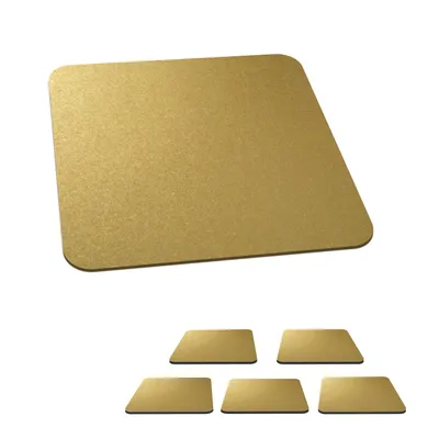Obrázok produktu pre MuchoWow® MuchoWow® Podložky pod poháre Square Set of 6 Gold - Metallic - Luxury - Design 10x10 cm Podložky pod poháre - Podložky pod nápoje - Table Top Protectors - Podložky pod poháre Tisc