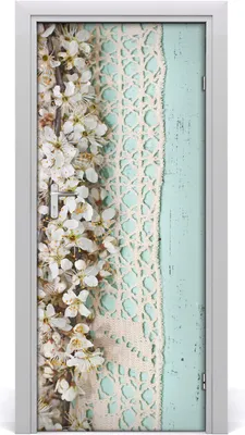 Produktbild von Tulup Türaufkleber 85x205 cm Dekorative Aufkleber Selbstklebend Wasserdichte Tapete Abnehmbar Schlafzimmer Wohnzimmer Wohnkultur - Kirschblüten