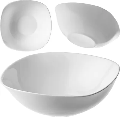 Produktbild von KADAX Weiße Glassalatschüssel 19 cm Suppenschüssel