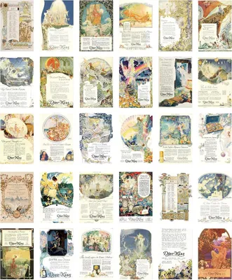 Imagen del producto de Colección de tarjetas postales vintage, 30 unidades, con motivos de cuentos, amor y amistad, ideales para niños