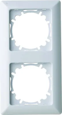 Produktbild von 2-fach Rahmen/Schalterblende aus Kunststoff, in polarweiß, GAO