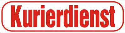 Produktbild von INDIGOS UG - Magnetschild "Kurierdienst" 30 x 8 cm - Magnetfolie für Auto / LKW / Truck / Baustelle / Firma