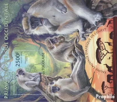 Produktbild von Briefmarken Togo 2013 Mi Block 797 (kompl. Ausgabe) postfrisch Primaten Westafrikas