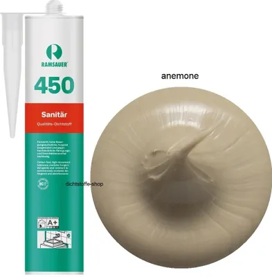 Produktbild von Ramsauer 450 Sanitär 1K Silikon Dichtstoff 310ml Kartusche anemone