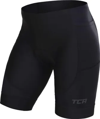 Produktbild von TCA Herren Slipstream gepolsterte Radhose, schnelltrocknend, rutschfest mit rückseitiger Reißverschlusstasche - Ideale Radhose Herren Radshorts