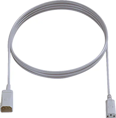 Produktbild von BACHMANN Kaltgeräteverlängerung H05VV-F 3G0,75mm², C14 / C13, grau, 2 m