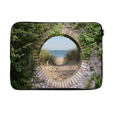 Produktbild von MuchoWow® Laptop Hülle 14 ZollAussicht - Strand - Düne - Sommer Laptoptasche - Laptoptasche - Stoßsicher - Schutzhaube