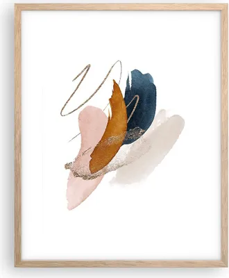Produktbild von Gerahmtes Poster - Rahmen in heller Eiche - Die Farben Abstraktion Stück - 40x50 cm - Wand Bild - Wanddeko - Wandbilder - Kunstposter - Wandposter - Bilderrahmen - Bilder - P2NPA40x50-5100
