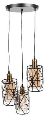Immagine prodotto di Clayre & Eef Lampada a sospensione Ø 35x110 cm Metallo nero