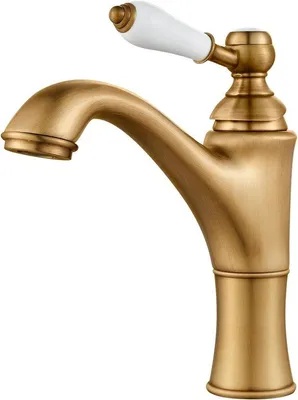 Productafbeelding van Badkamer Waterkraan, Eengreeps Wastafelmengkraan, Geborsteld goud