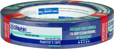 Zdjęcie produktu dla TAŚMA PAPIEROWA MALARSKA NIEBIESKA 25mm x 50m BLUE DOLPHIN