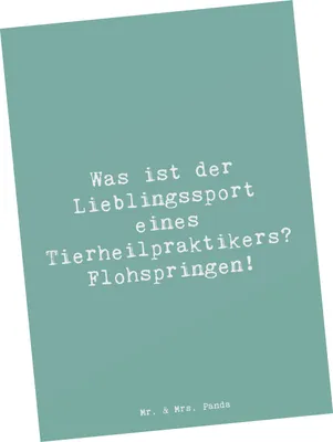 Produktbild von Mr. & Mrs. Panda Postkarte Spruch Tierheilpraktiker Humor - Meeresbrise - Geschenk, einzelkarte, Ansichtskarte, Beruf, Ansichtskarten, Berufsliebe, Witz, Postkarten