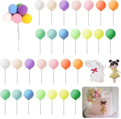 Produktbild von Multikolor-Kuchen-Topping für Geburtstage - 42 Stück - DIY-Feiertagsdekoration - Kreativ und Festlich