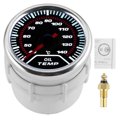 Image de Jauge de température d'huile universelle pour voiture, 52 mm / 2 pouces – Accessoire de personnalisation de la jauge de température