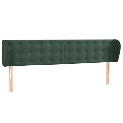 Produktbild von vidaXL Kopfteil mit Ohren Dunkelgrün 163x23x78/88 cm Samt