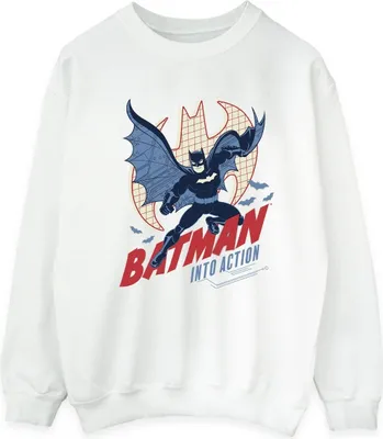 Produktbild von DC Comics - "Into Action" Sweatshirt für Herren BI12862 (M) (Weiß)
