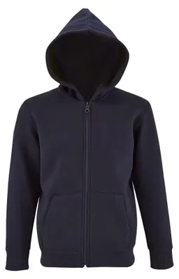 Immagine prodotto di SOLS - Felpa con cappuccio "Stone" con zip integrale per bambini LT1885 (152) (blu scuro)