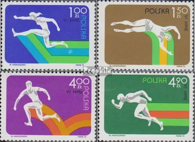 Produktbild von Briefmarken Polen 1975 Mi 2363-2366 (kompl.Ausg.) postfrisch Hallen-Leichtathletik-EM