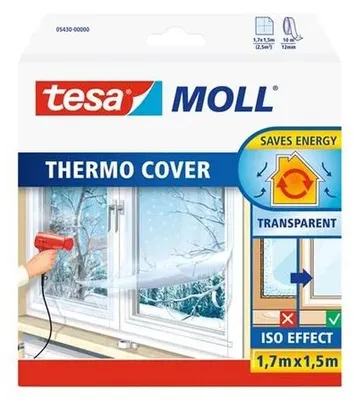 Obrázok produktu pre tesa MOLL Thermo Cover izolačná fólia na okná 1,7 m x 1,5 m