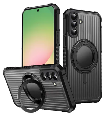 Produktbild von Handyhülle MagSafe Samsung Galaxy A17 5G 360 Ring Halter Kameraschutz Schwarz