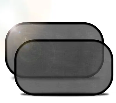 Image de Pare-soleil pour voiture, adaptés aux voitures particulières, pare-soleil pour vitres de voiture avec protection UV (lot de 2) pour enfants, noir – 51 x 31 cm