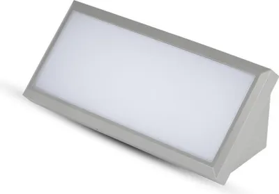 Image de Applique d'extérieur LED VT-8054-N grise 12 W, blanc froid, 1 250 lm, plastique, dimensions : 8,1 x 26,5 x 12 cm, IP65, V-TAC