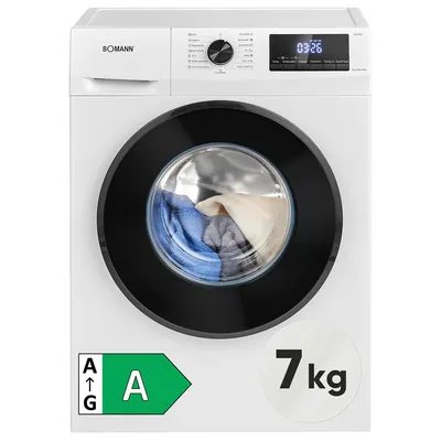 Produktbild von Bomann® Waschmaschine 7kg | Invertermotor - effizient, leise & langlebig | max. 1400 U/min | LED-Display | WA 7501 weiß