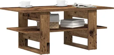 Image de Maison Exclusive - Table basse aspect bois ancien 102x55x42 cm Matériau dérivé du bois