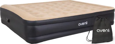 Produktbild von Avenli Luftmatratze "Calm" selbstaufblasend, Luftbett 203 x 157 x 47 cm, Gästebett mit eingebauter Pumpe für 2 Personen