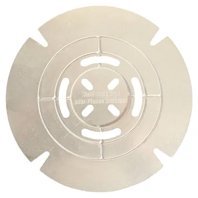 Gasreduzierplatte aus Aluminium, 18 cm, Silber