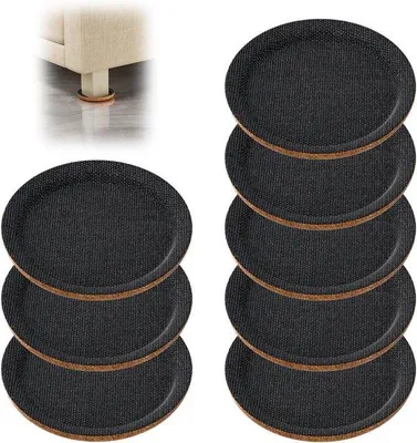 Immagine prodotto di Supporti per mobili pesanti - 8 cuscinetti antiscivolo da 9 cm
