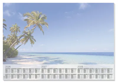 Image de Sous-main Sigel Beach 2026, 30 feuilles, H6470