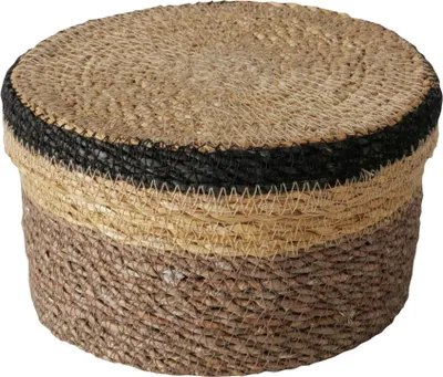 Produktbild von Boltze BABOU Aufbewahrungskorb mit Deckel, aus geflochtenem Seegras, H 12 x Ø 20 cm