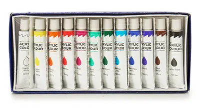 Produktbild von 12 Tuben ACRYLFARBEN 12ml Malfarben Künstlerfarbe Acryl Farbe Malset Farbkasten Farben Set Malen 04
