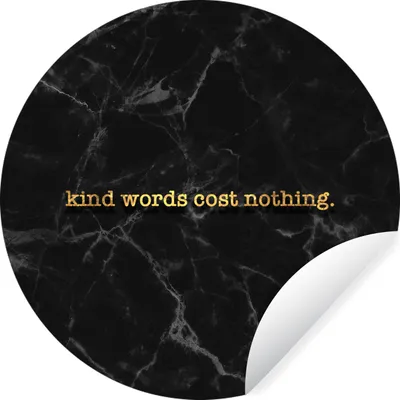 Produktbild von MuchoWow® Runde Wandtattoo - Wandsticker Tapete Aufkleber Zitate - Sprichwörter - Gold - Marmor Ø 100 cm Selbstklebend und Repositionierbar - Wandaufkleber - Kreis - Tapetenkreis - Wandbild rund - Schlafzimmerdekoration - Wanddeko - runde Tapete - Kunst für zu Hause