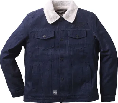 Produktbild von West Coast Choppers Übergangsjacke Herren WCC Sherpa Lined Canvas Jacket blau XXL