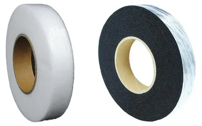 Saumband zum Aufbügeln 2er-Pack, 2 cm x 64 m, weiß/schwarz