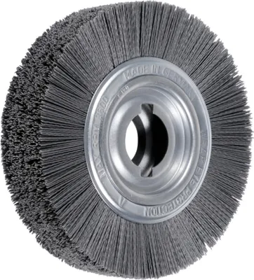 Obrázek produktu pro Lessmann Odhrotovací kulatý kartáč mikroabrazivní 1,1 mm, SiC 120, průměr kartáče x šířka osazení: 250 x 60 mm