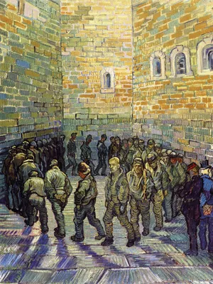 Obrázok produktu pre Vincent Van Gogh Art Print Picture - The Round of Prisoners, 1890 (80 x 60 cm)