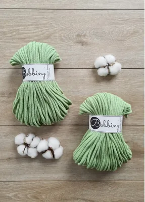 Produktbild von Bobbiny Premium MINI Matcha 5mm 50m – Hochwertige, umweltfreundliche Baumwollkordel für Makramee und Handarbeiten