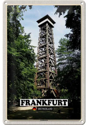 Produktbild von Blechschild Städte Frankfurt Deutschland Goetheturm 20x30cm